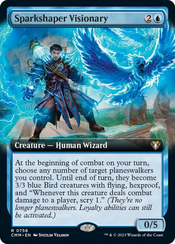 Sparkshaper Visionary (Extended Art) [Commander Masters] | Impulse Games and Hobbies