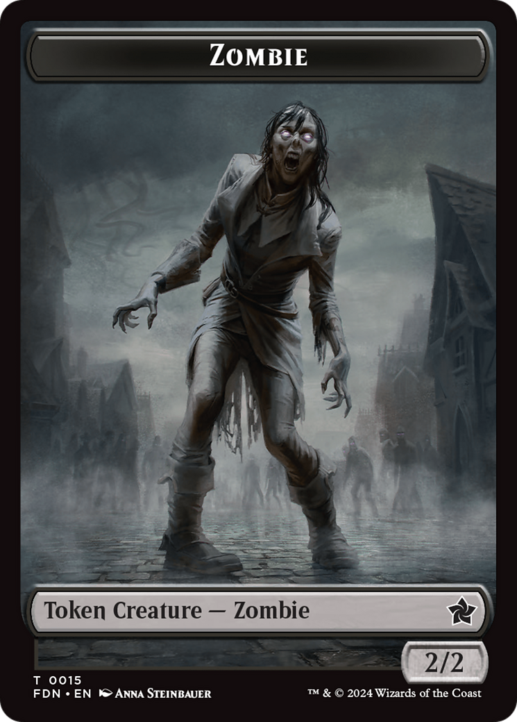 Rat (0014) // Zombie Double-Sided Token [Foundations Tokens] | Impulse Games and Hobbies