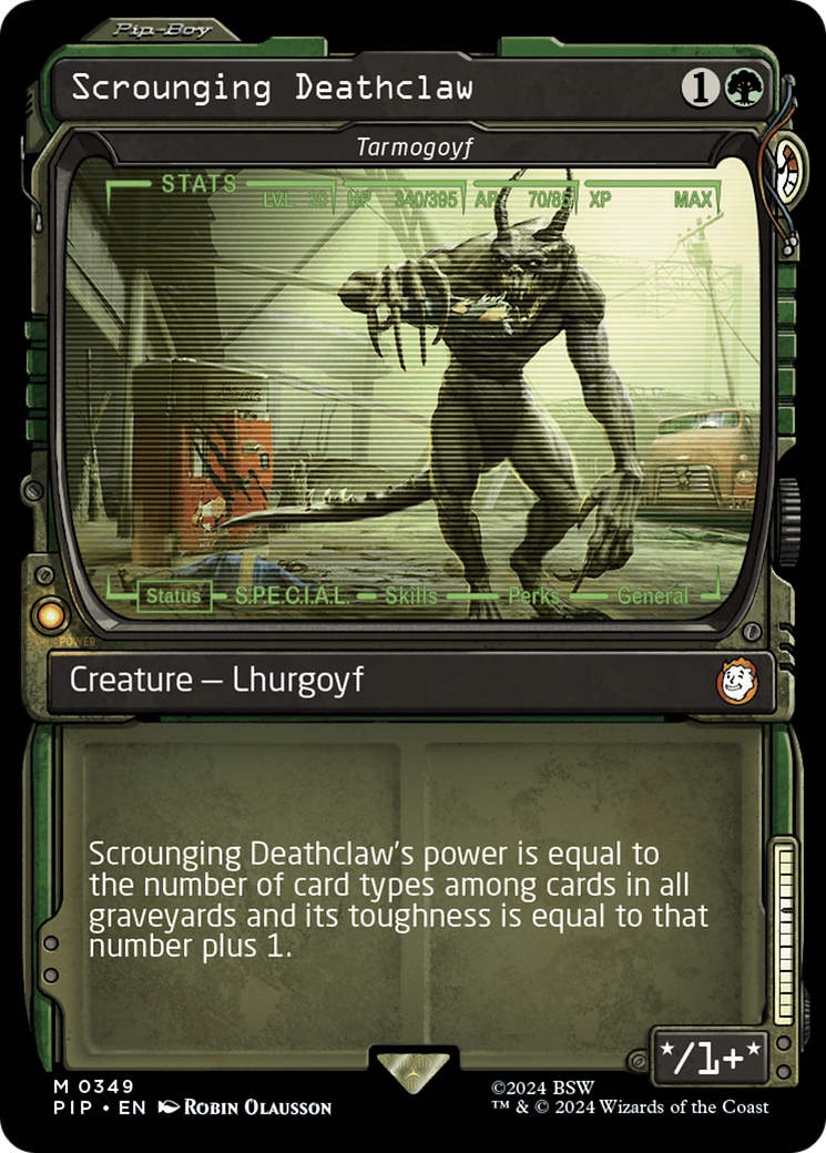 Scrounging Deathclaw - Tarmogoyf (Showcase) [Fallout] | Impulse Games and Hobbies