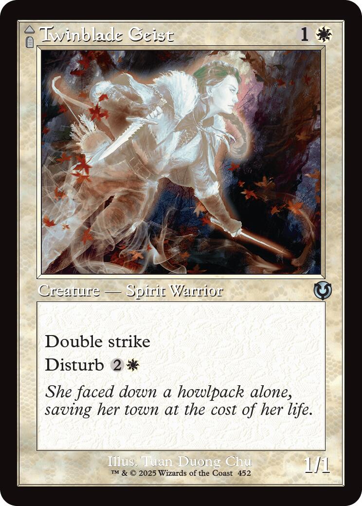 Twinblade Geist // Twinblade Invocation (Retro Frame) [Innistrad Remastered] | Impulse Games and Hobbies