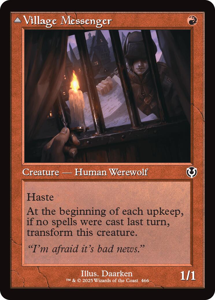 Village Messenger // Moonrise Intruder (Retro Frame) [Innistrad Remastered] | Impulse Games and Hobbies