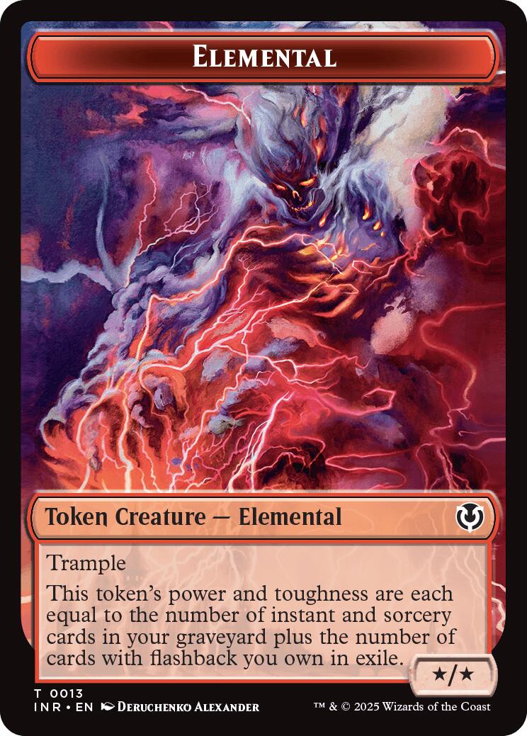 Elemental // Human (0014) Double-Sided Token [Innistrad Remastered Tokens] | Impulse Games and Hobbies