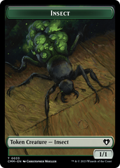 Spirit (0010) // Insect Double-Sided Token [Commander Masters Tokens] | Impulse Games and Hobbies