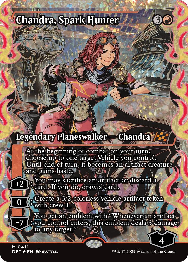Chandra, Spark Hunter (Showcase Fracture Foil) (Japanese) [Aetherdrift] | Impulse Games and Hobbies