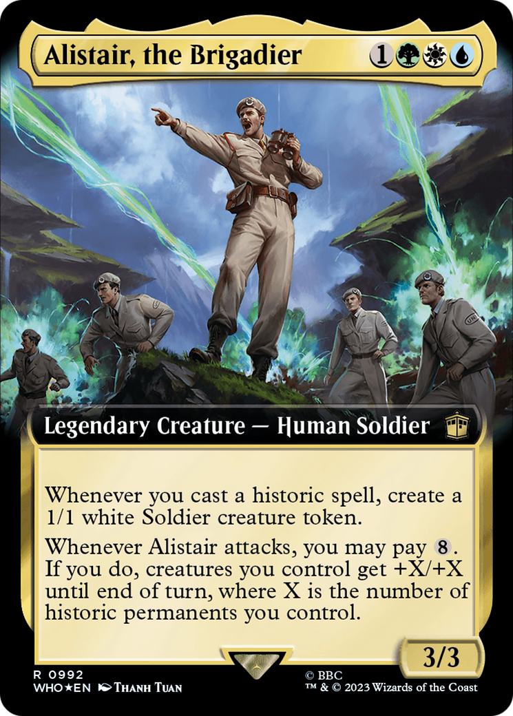 Alistair, the Brigadier (Extended Art) (Surge Foil) [Doctor Who] | Impulse Games and Hobbies