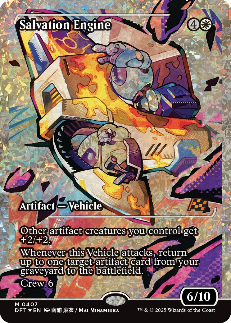 Salvation Engine (Showcase Fracture Foil) (Japanese) [Aetherdrift] | Impulse Games and Hobbies