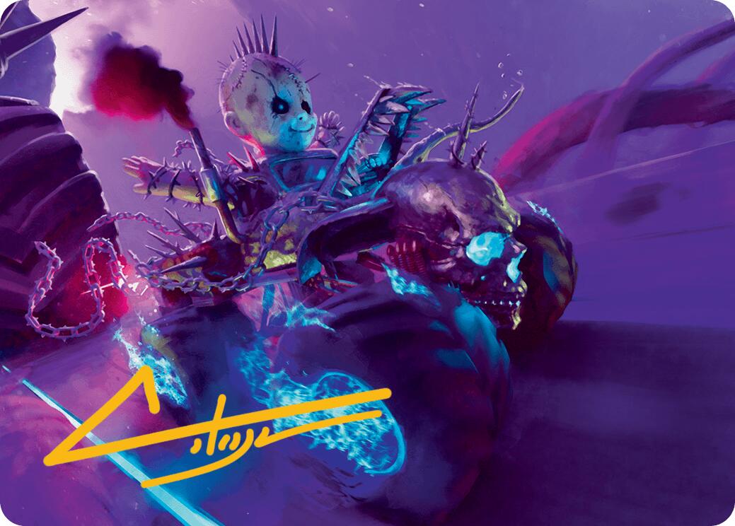 Pactdoll Terror Art Card (Gold-Stamped Signature) [Aetherdrift Art Series] | Impulse Games and Hobbies