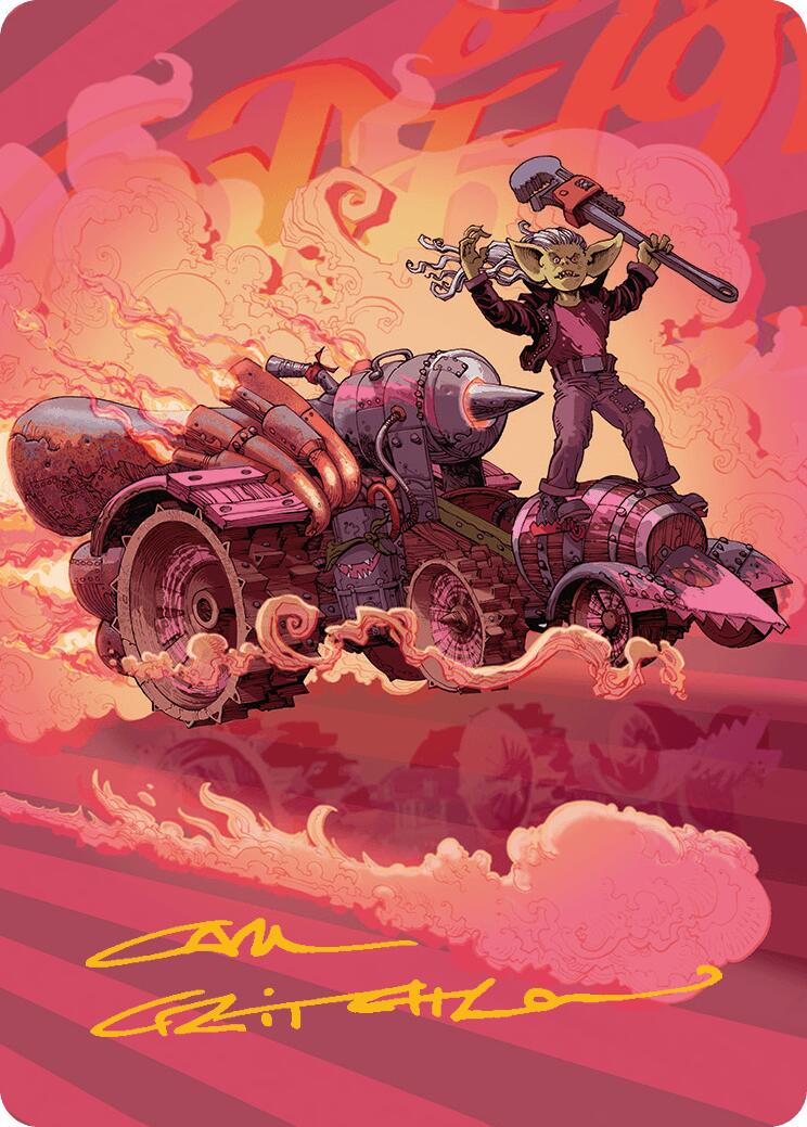 Burner Rocket Art Card (Gold-Stamped Signature) [Aetherdrift Art Series] | Impulse Games and Hobbies