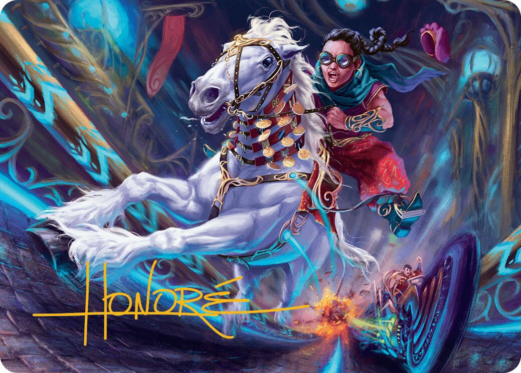 Gilded Ghoda Art Card (Gold-Stamped Signature) [Aetherdrift Art Series] | Impulse Games and Hobbies