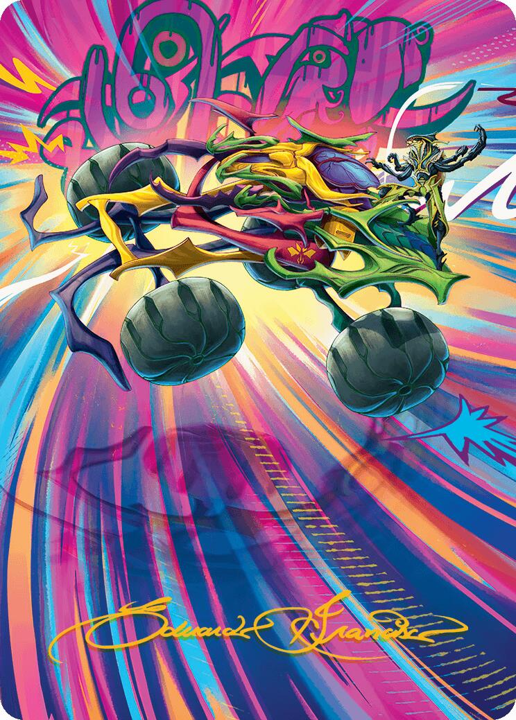 Thunderous Velocipede Art Card (Gold-Stamped Signature) [Aetherdrift Art Series] | Impulse Games and Hobbies