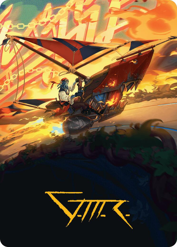 Boosted Sloop Art Card (Gold-Stamped Signature) [Aetherdrift Art Series] | Impulse Games and Hobbies