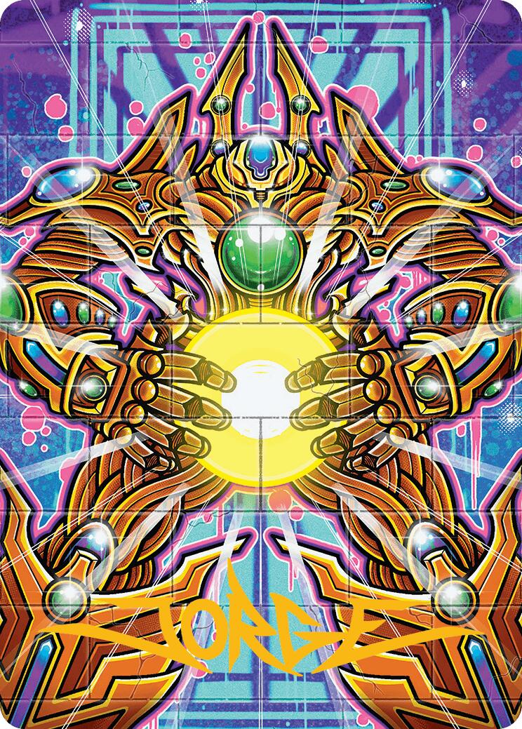 Brightglass Gearhulk Art Card (Gold-Stamped Signature) [Aetherdrift Art Series] | Impulse Games and Hobbies