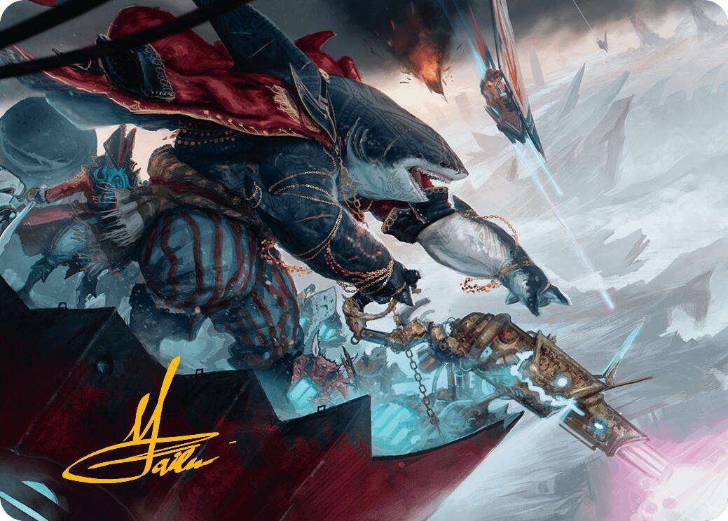 Captain Howler, Sea Scourge Art Card (16/54) (Gold-Stamped Signature) [Aetherdrift Art Series] | Impulse Games and Hobbies