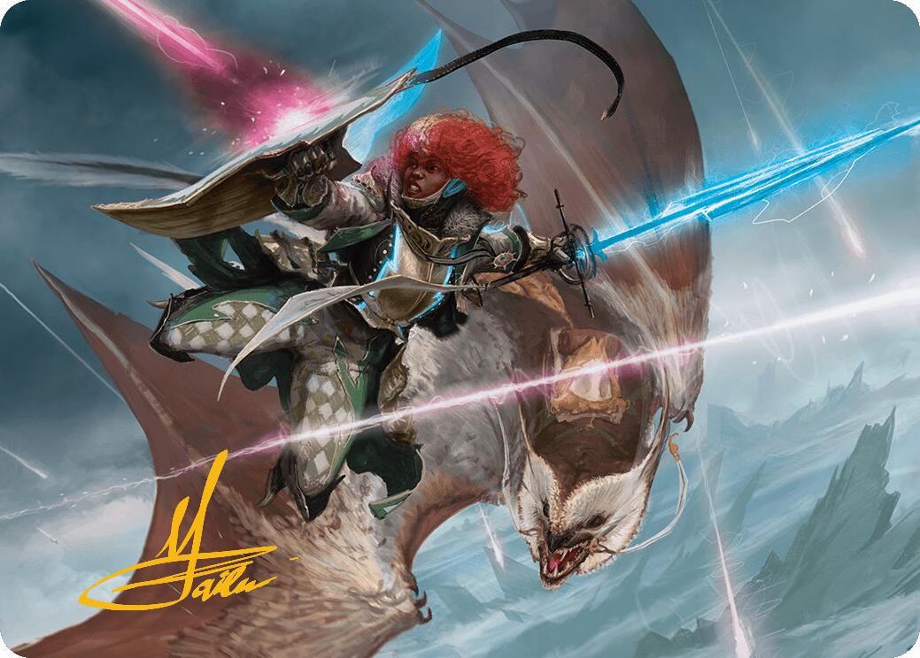 Caradora, Heart of Alacria Art Card (14/54) (Gold-Stamped Signature) [Aetherdrift Art Series] | Impulse Games and Hobbies