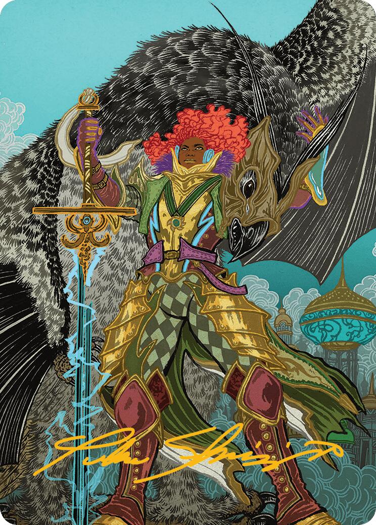 Caradora, Heart of Alacria Art Card (3/54) (Gold-Stamped Signature) [Aetherdrift Art Series] | Impulse Games and Hobbies