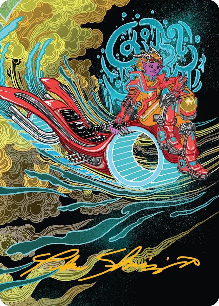 Cloudspire Skycycle Art Card (Gold-Stamped Signature) [Aetherdrift Art Series] | Impulse Games and Hobbies