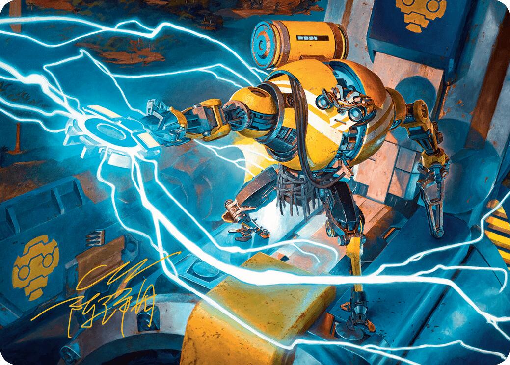 Mendicant Core, Guidelight Art Card (12/54) (Gold-Stamped Signature) [Aetherdrift Art Series] | Impulse Games and Hobbies