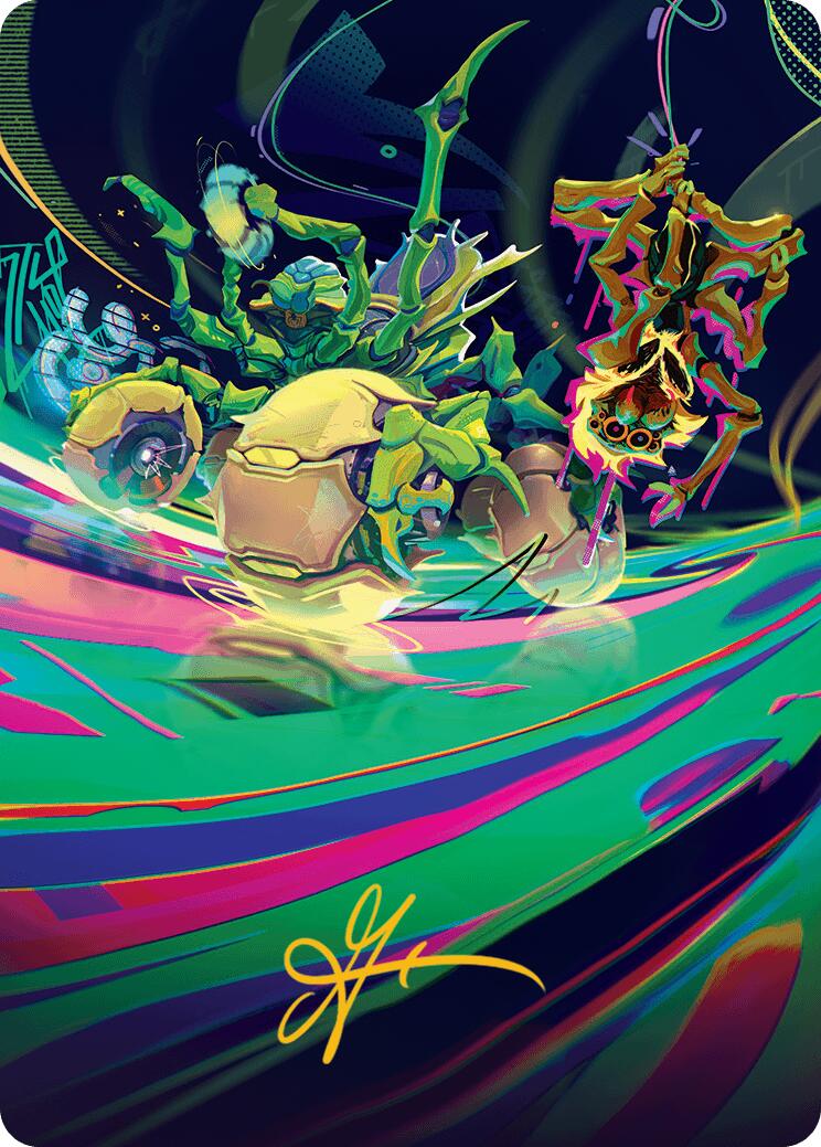 Thundering Broodwagon Art Card (Gold-Stamped Signature) [Aetherdrift Art Series] | Impulse Games and Hobbies