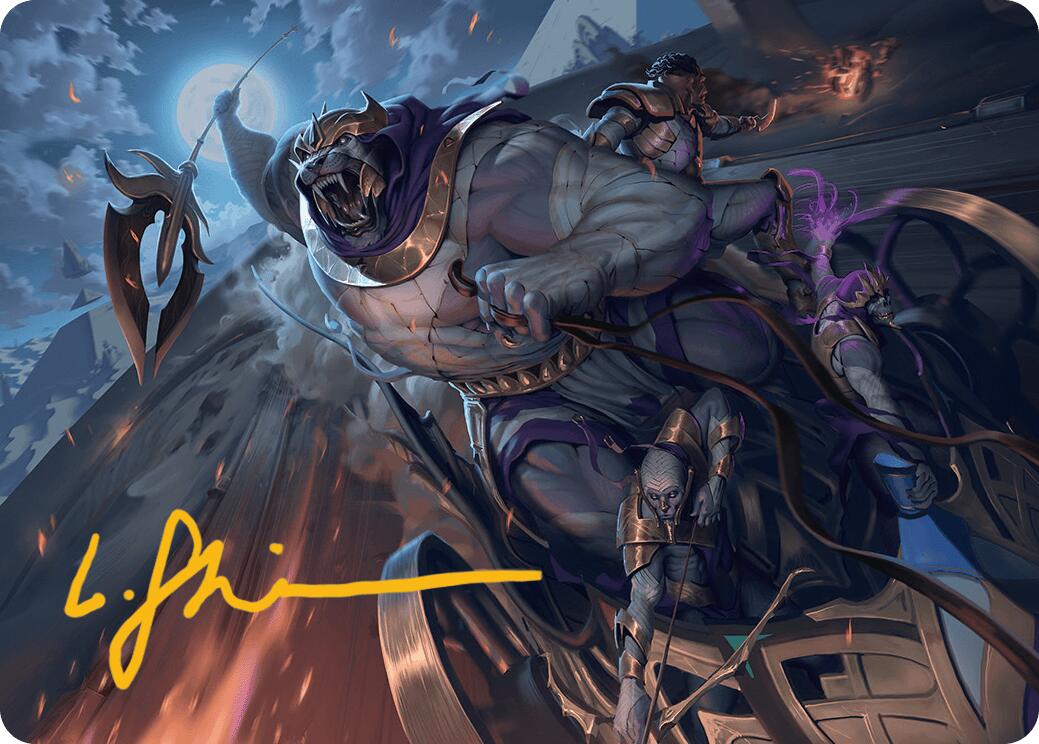 Zahur, Glory's Past Art Card (Gold-Stamped Signature) [Aetherdrift Art Series] | Impulse Games and Hobbies