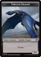 Timeless Dragon // Zombie (0007) Double-Sided Token [Aetherdrift Tokens] | Impulse Games and Hobbies