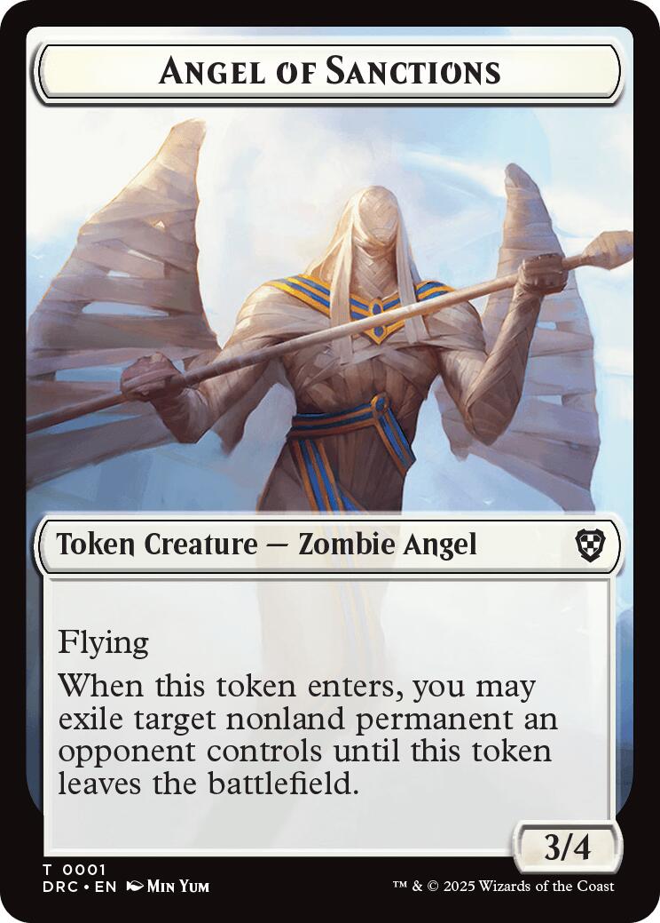 Angel of Sanctions // Zombie (0003) Double-Sided Token [Aetherdrift Tokens] | Impulse Games and Hobbies
