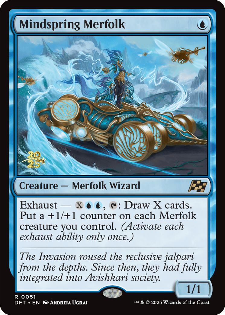 Mindspring Merfolk [Aetherdrift Prerelease Promos] | Impulse Games and Hobbies