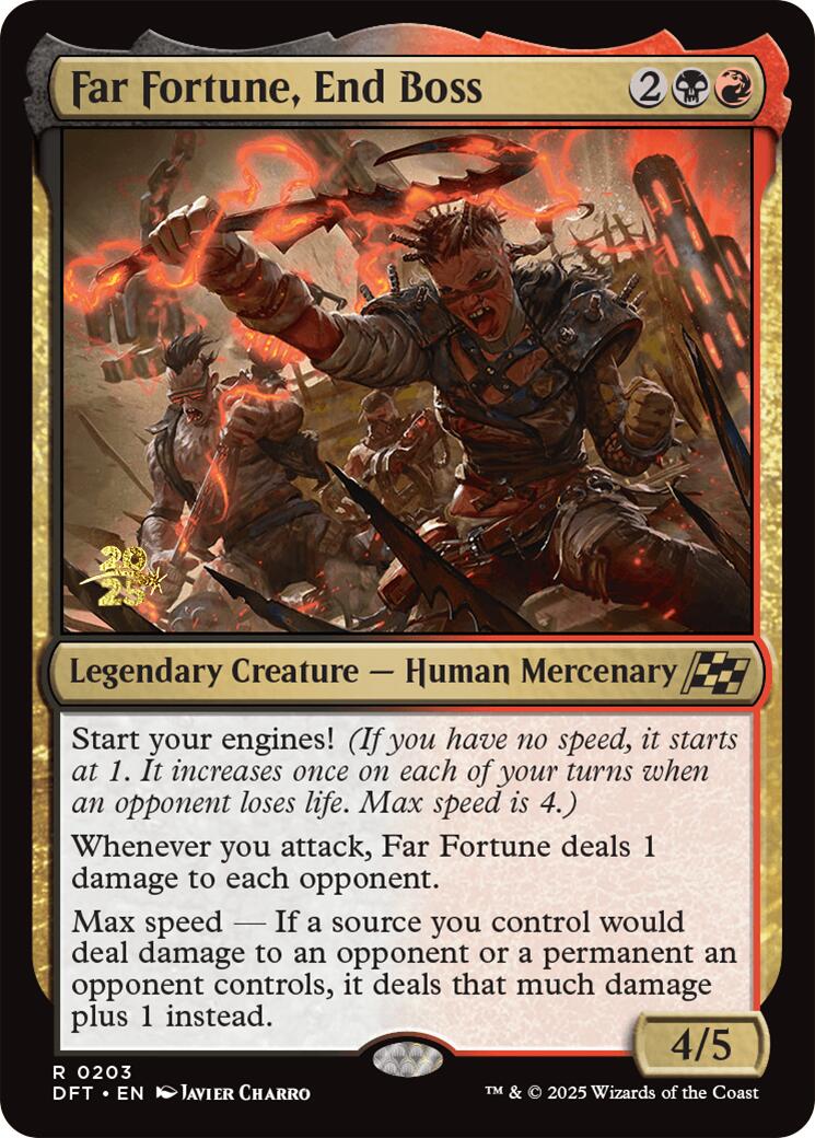 Far fortune, End Boss [Aetherdrift Prerelease Promos] | Impulse Games and Hobbies