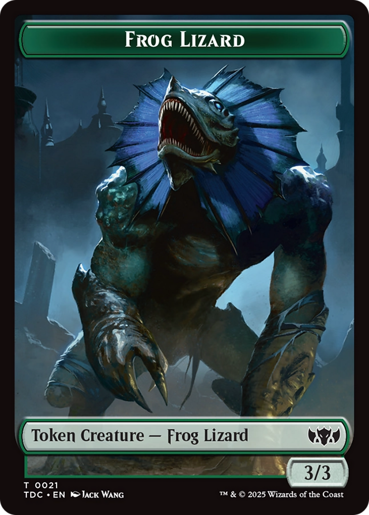 Frog Lizard // Dragon (0014) Double-Sided Token [Tarkir: Dragonstorm Commander Tokens] | Impulse Games and Hobbies