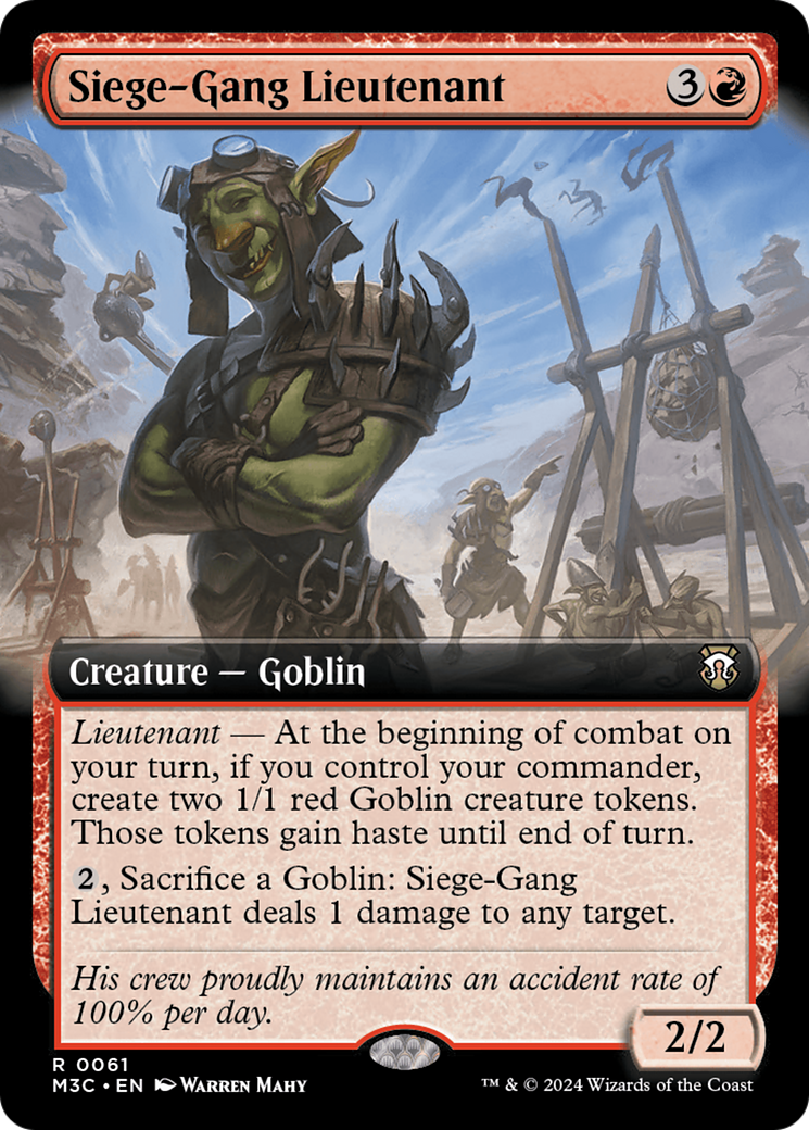 Siege-Gang Lieutenant (Extended Art) [Modern Horizons 3 Commander] | Impulse Games and Hobbies