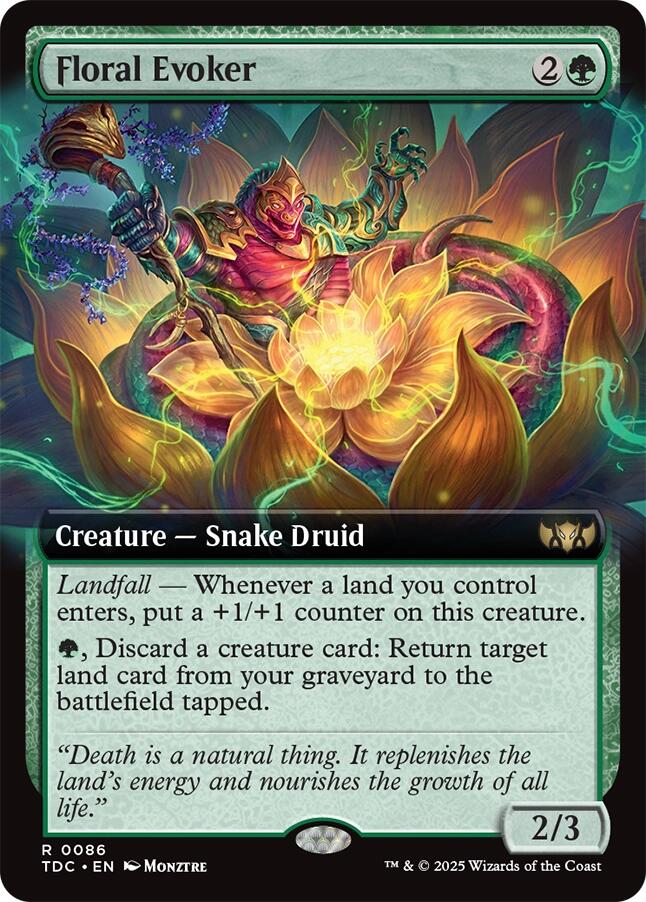 Floral Evoker (Extended Art) [Tarkir: Dragonstorm Commander] | Impulse Games and Hobbies