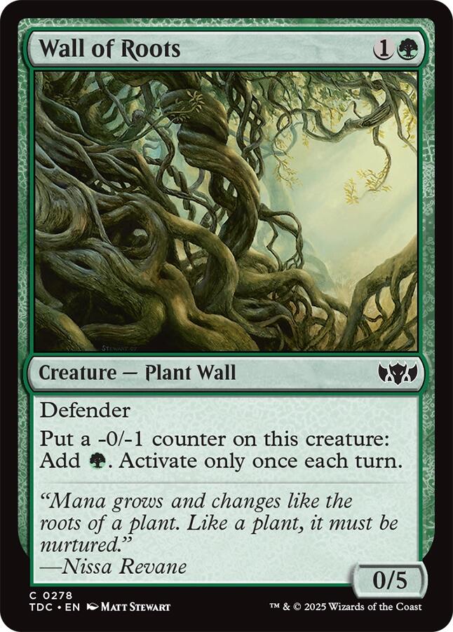 Wall of Roots [Tarkir: Dragonstorm Commander] | Impulse Games and Hobbies