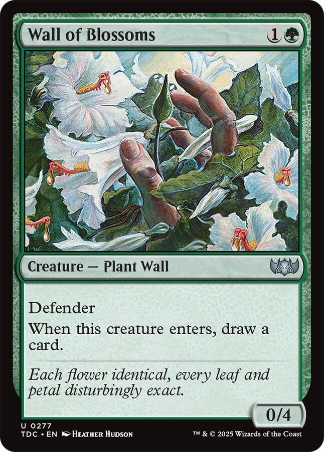 Wall of Blossoms [Tarkir: Dragonstorm Commander] | Impulse Games and Hobbies