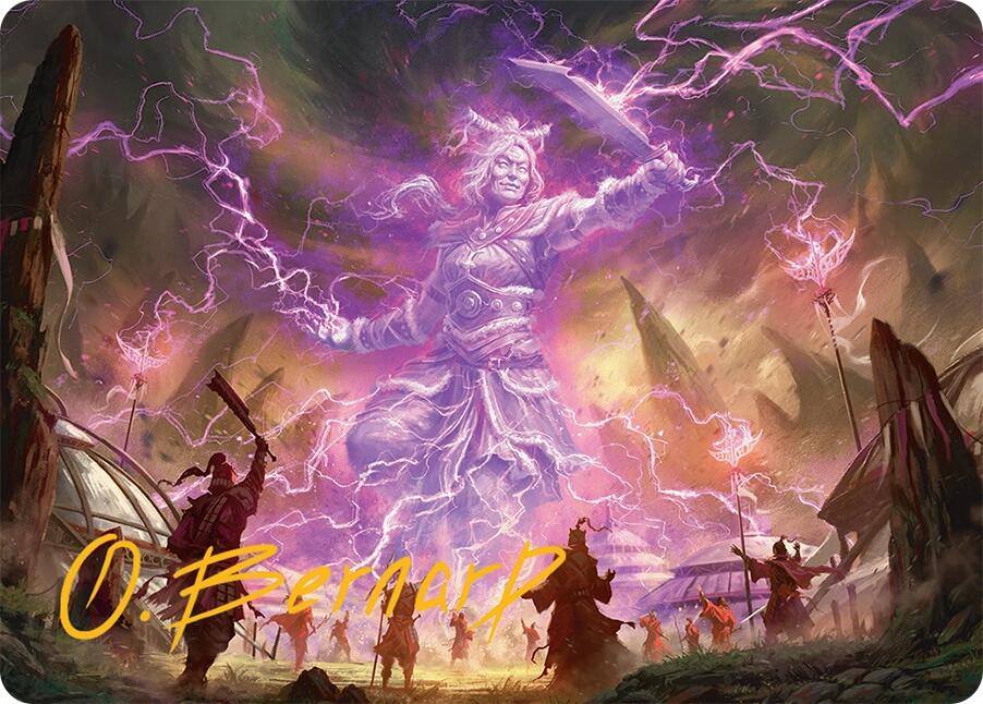 Smile at Death Art Card (4/54) (Gold-Stamped Signature) [Tarkir: Dragonstorm Art Series] | Impulse Games and Hobbies