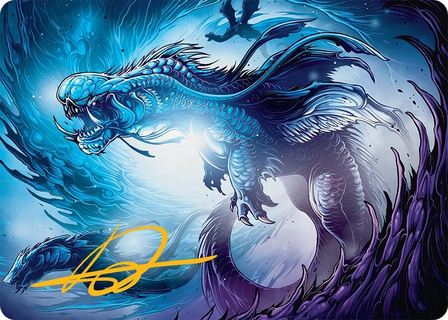 Roiling Dragonstorm Art Card (33/54) (Gold-Stamped Signature) [Tarkir: Dragonstorm Art Series] | Impulse Games and Hobbies