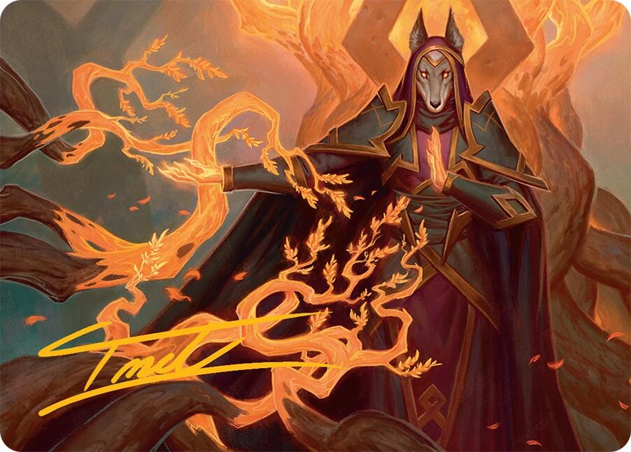 Abzan Devotee Art Card (10/54) (Gold-Stamped Signature) [Tarkir: Dragonstorm Art Series] | Impulse Games and Hobbies