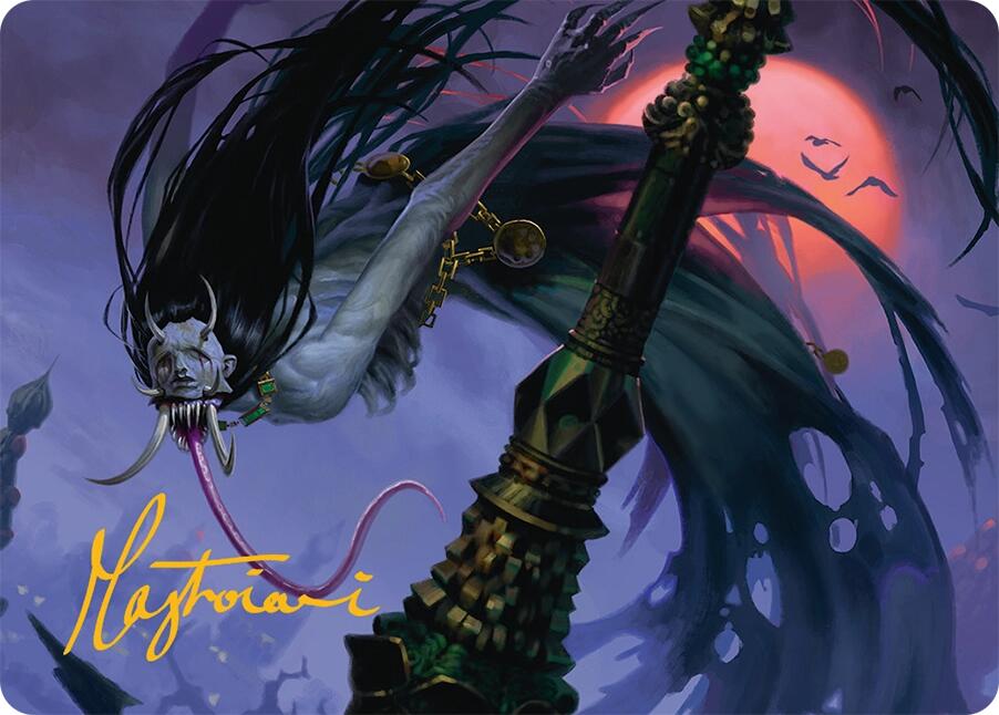 Qarsi Revenant Art Card (12/54) (Gold-Stamped Signature) [Tarkir: Dragonstorm Art Series] | Impulse Games and Hobbies