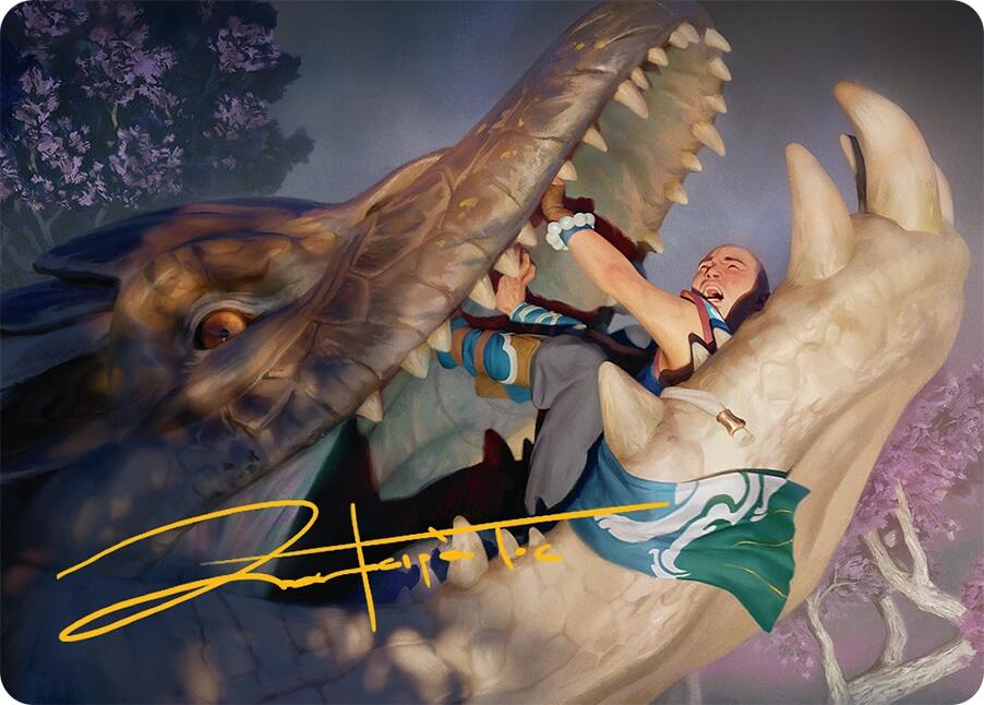 Jaws of Defeat Art Card (53/54) (Gold-Stamped Signature) [Tarkir: Dragonstorm Art Series] | Impulse Games and Hobbies