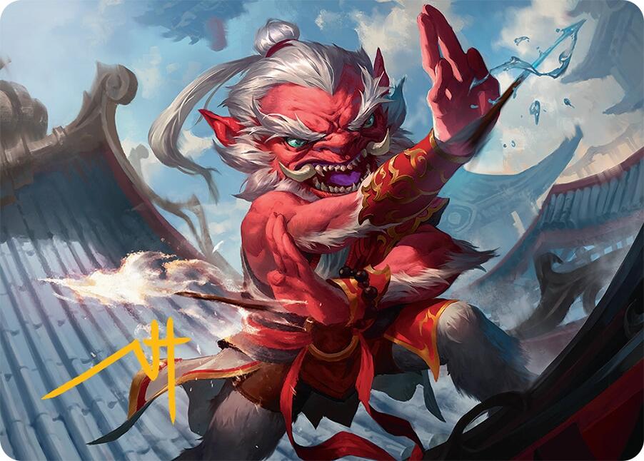 Devoted Duelist Art Card (15/54) (Gold-Stamped Signature) [Tarkir: Dragonstorm Art Series] | Impulse Games and Hobbies