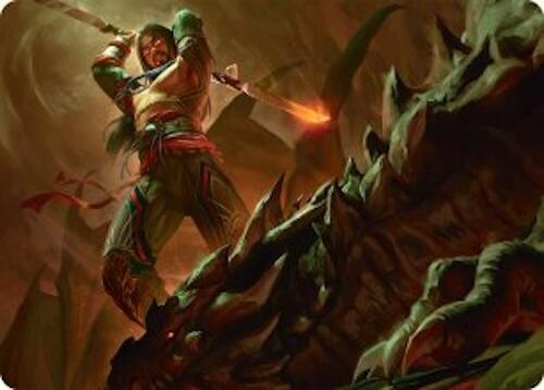 Sarkhan's Resolve Art Card (18/54) [Tarkir: Dragonstorm Art Series] | Impulse Games and Hobbies