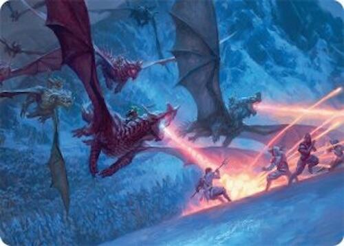 Dragonback Assault Art Card (22/54) [Tarkir: Dragonstorm Art Series] | Impulse Games and Hobbies