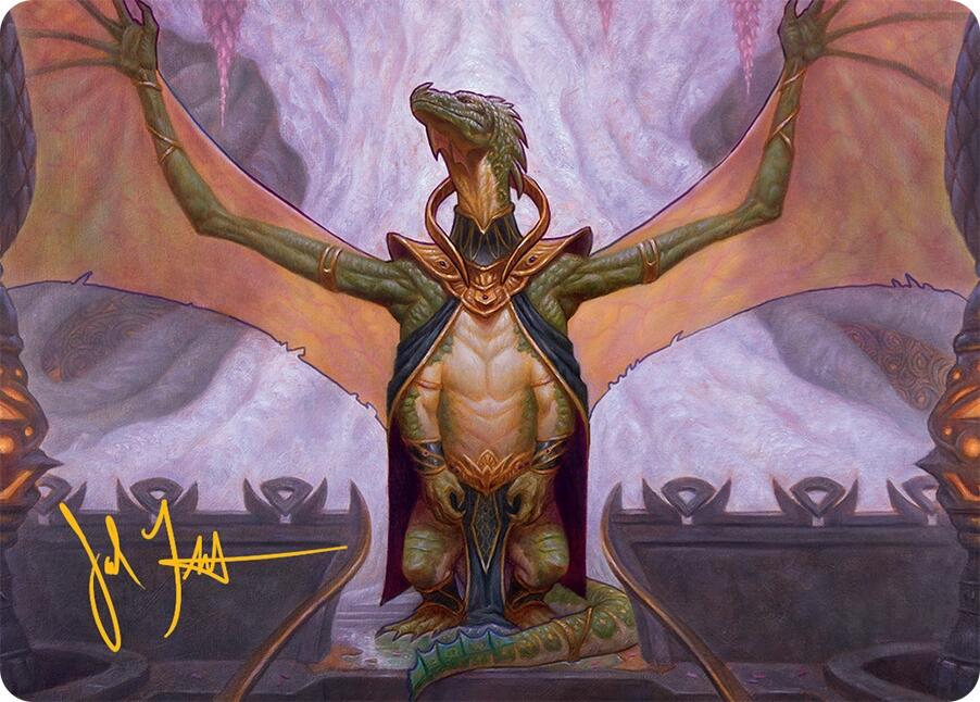 Kheru Goldkeeper Art Card (36/54) (Gold-Stamped Signature) [Tarkir: Dragonstorm Art Series] | Impulse Games and Hobbies