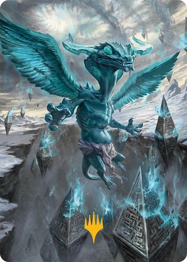 Ugin, Eye of the Storms Art Card (47/54) (Gold-Stamped Signature) [Tarkir: Dragonstorm Art Series] | Impulse Games and Hobbies