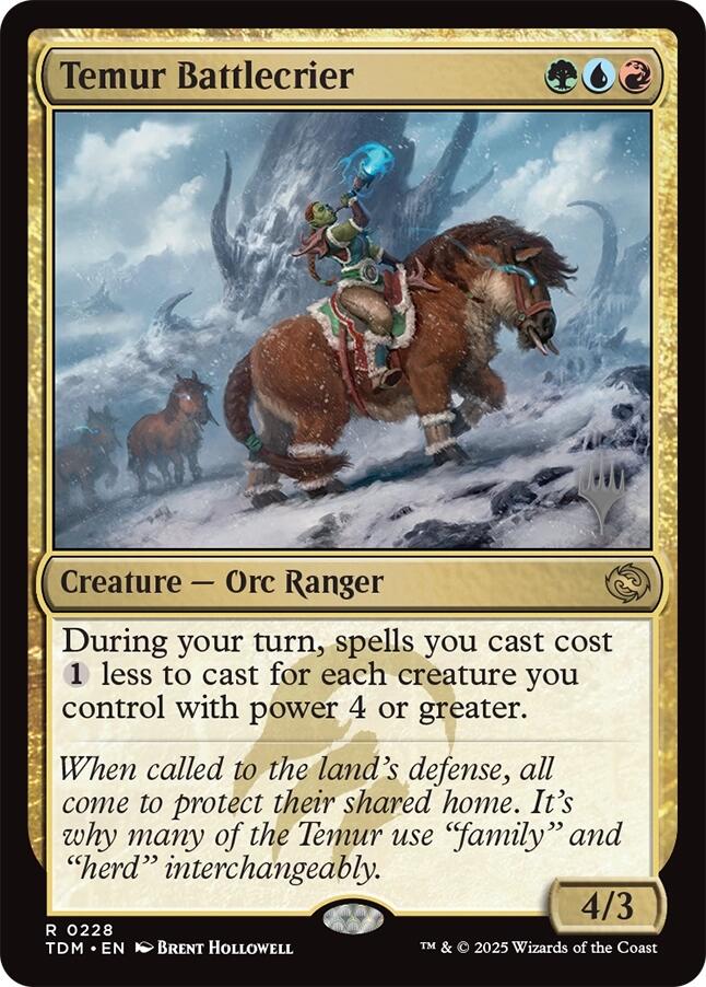 Temur Battlecrier [Tarkir: Dragonstorm Promos] | Impulse Games and Hobbies