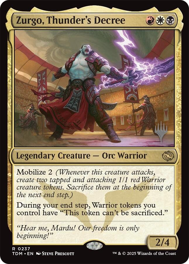 Zurgo, Thunder's Decree [Tarkir: Dragonstorm Promos] | Impulse Games and Hobbies