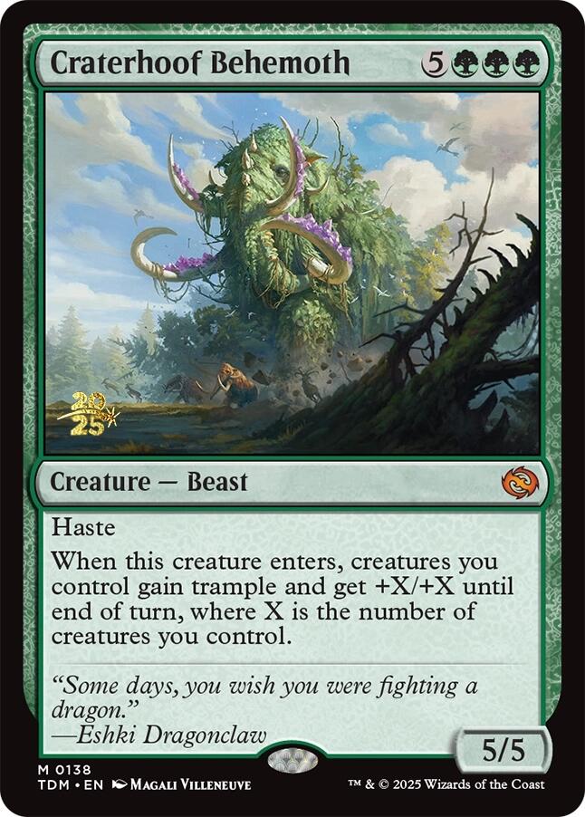 Craterhoof Behemoth [Tarkir: Dragonstorm Prerelease Promos] | Impulse Games and Hobbies