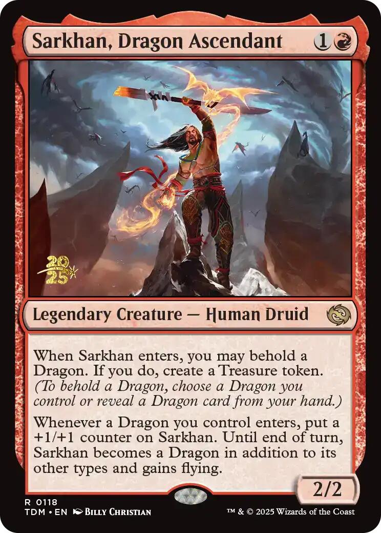 Sarkhan, Dragon Ascendant [Tarkir: Dragonstorm Prerelease Cards] | Impulse Games and Hobbies