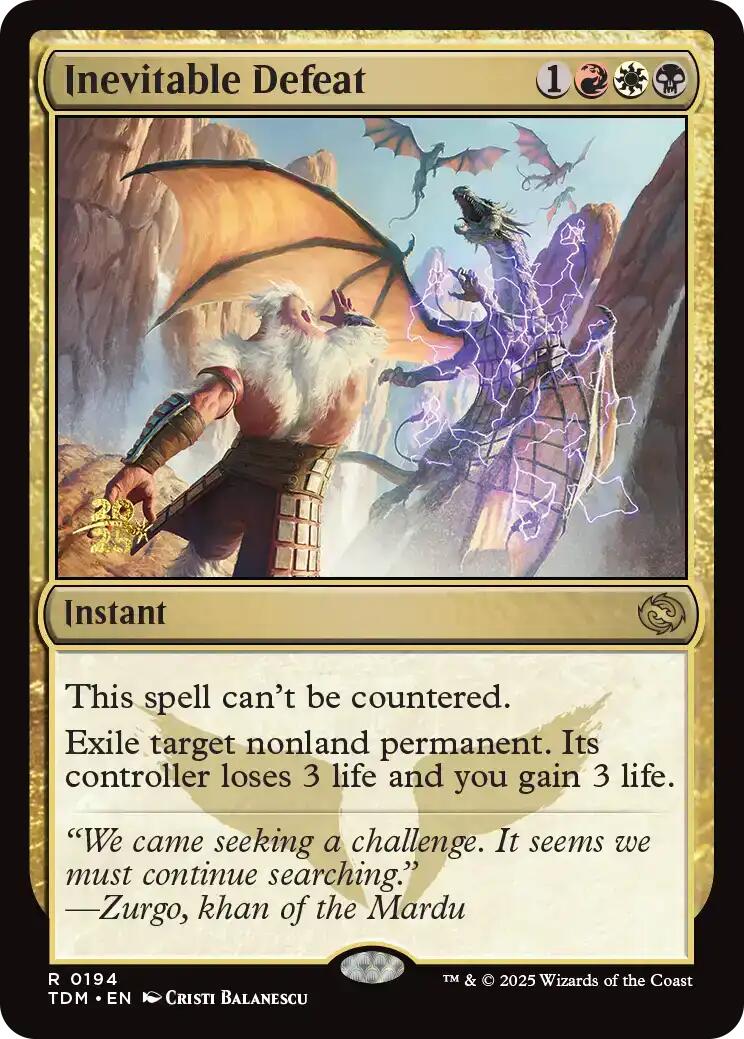 Inevitable Defeat [Tarkir: Dragonstorm Prerelease Cards] | Impulse Games and Hobbies