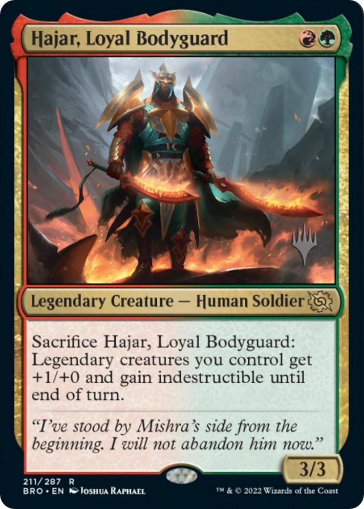 Hajar, Loyal Bodyguard (Promo Pack) [The Brothers' War Promos] | Impulse Games and Hobbies