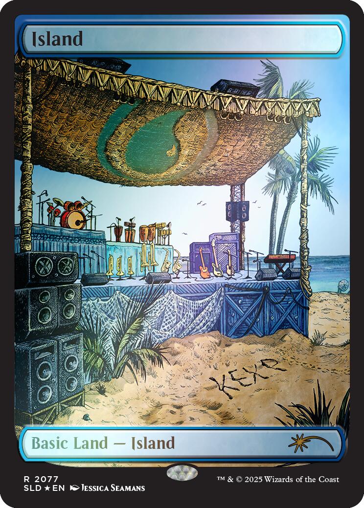 Island (2077) (Rainbow Foil) [Secret Lair Drop Series] | Impulse Games and Hobbies