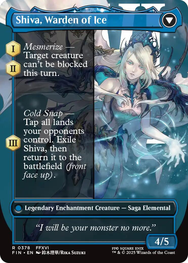 Jill, Shiva's Dominant // Shiva, Warden of Ice (Borderless) [FINAL FANTASY] | Impulse Games and Hobbies